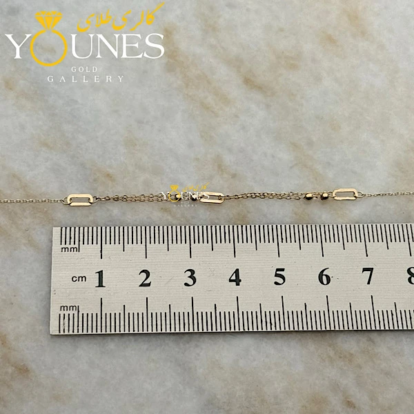 دستبند تمام طلا بیضی لیزری